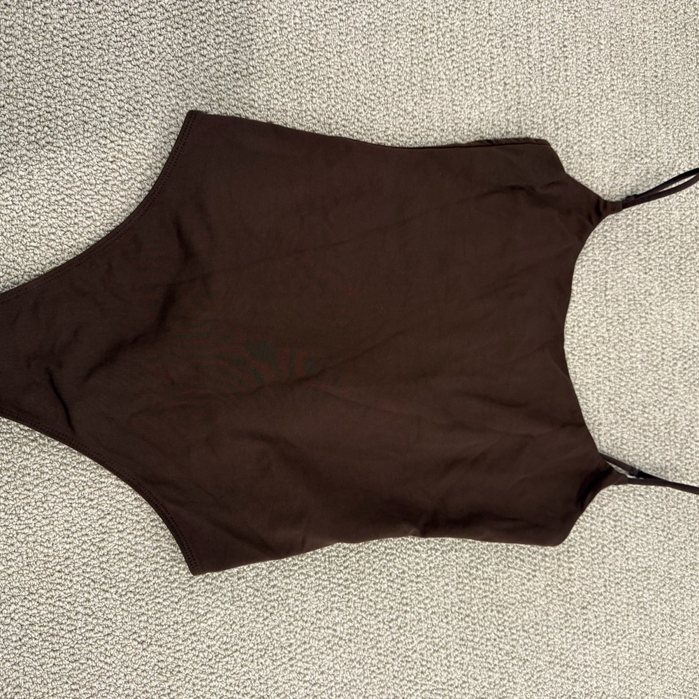 Brown One-Piece Swimsuit